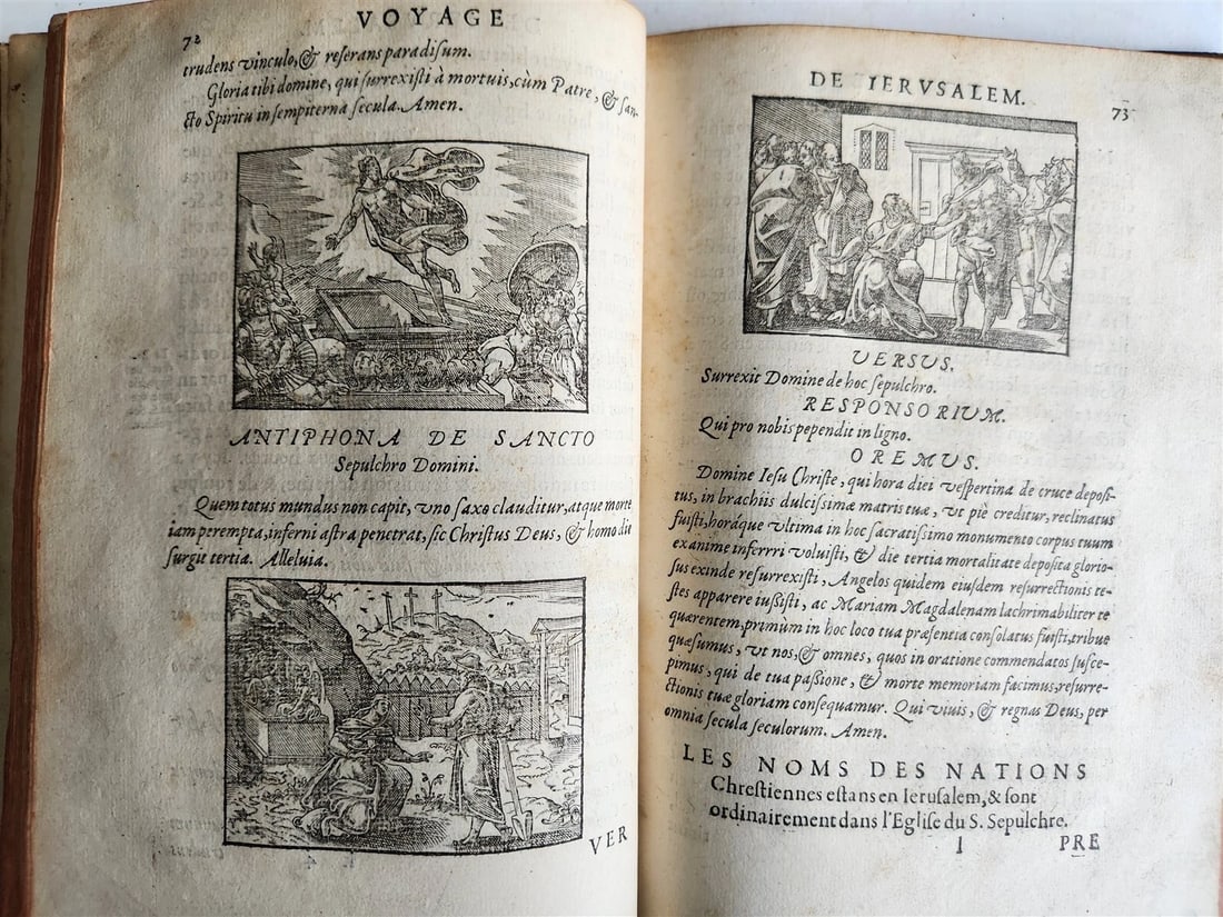 1573 VOYAGE to JERUSALEM & HOLY LAND PLACES antique FULLY ILLUSTRATED w/ MAPS - 19