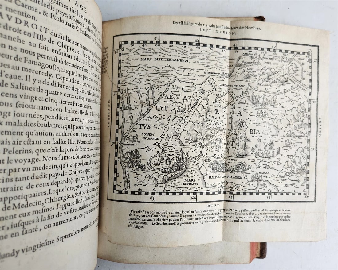 1573 VOYAGE to JERUSALEM & HOLY LAND PLACES antique FULLY ILLUSTRATED w/ MAPS - 4