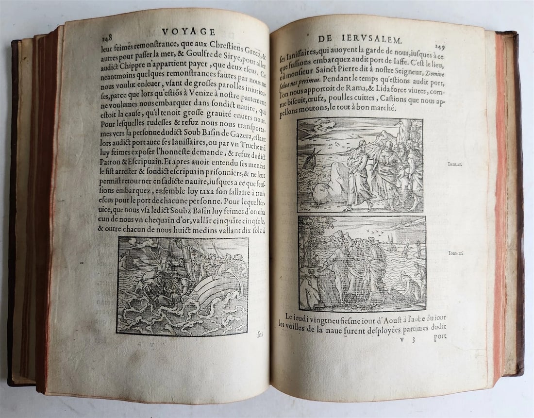 1573 VOYAGE to JERUSALEM & HOLY LAND PLACES antique FULLY ILLUSTRATED w/ MAPS - 5