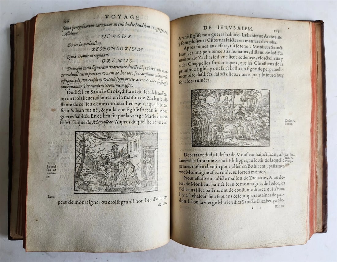 1573 VOYAGE to JERUSALEM & HOLY LAND PLACES antique FULLY ILLUSTRATED w/ MAPS - 9