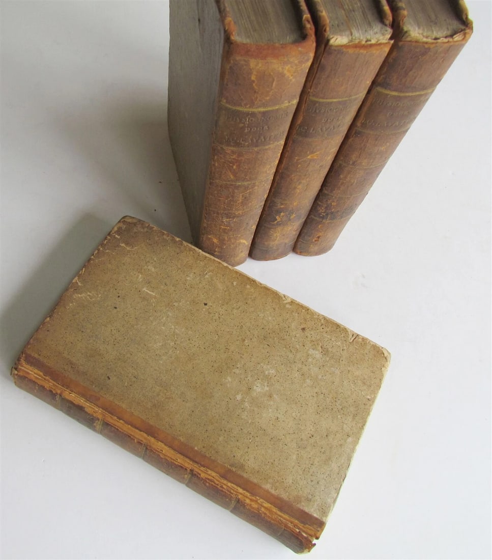 1781 4 volumes PHYSIOGNOMY ILLUSTRATED 18th century antique set - 2