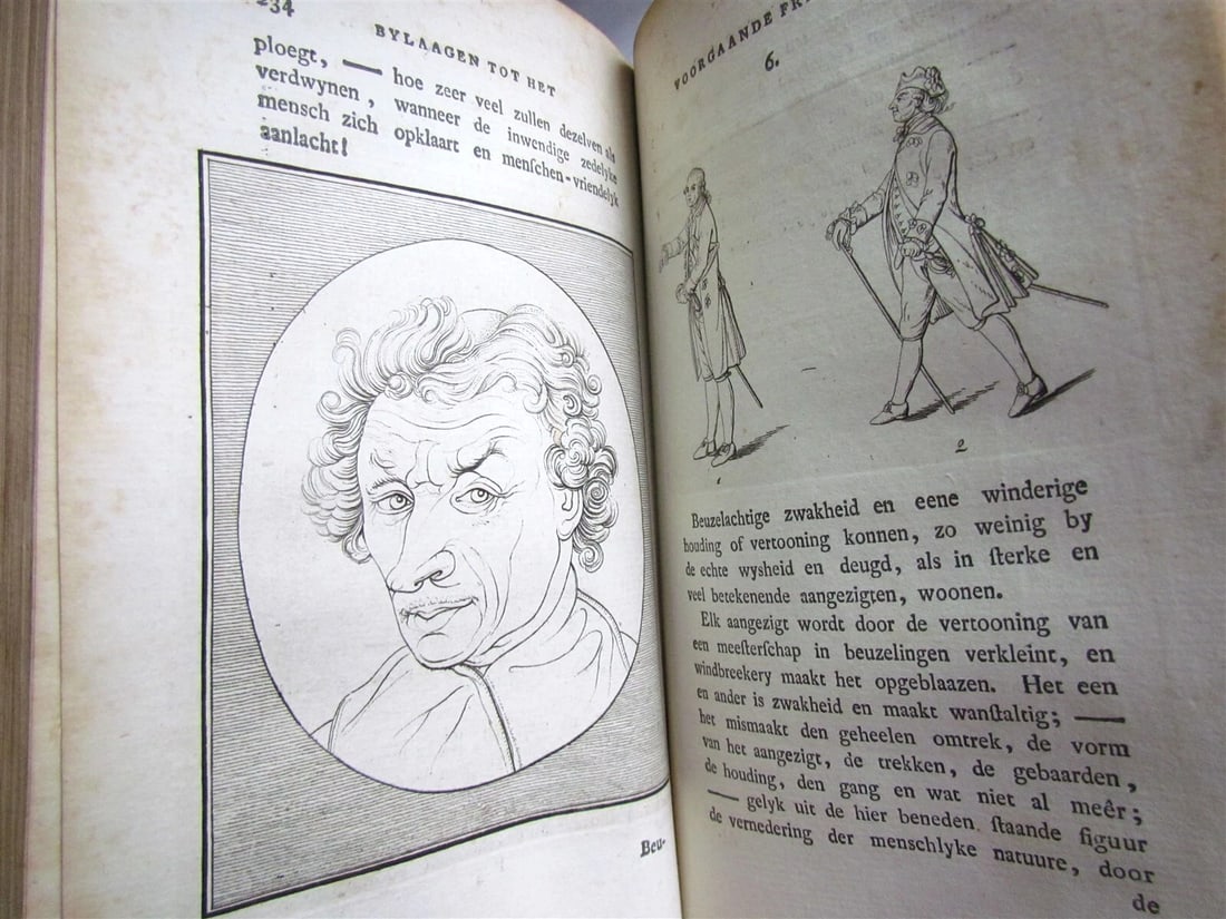 1781 4 volumes PHYSIOGNOMY ILLUSTRATED 18th century antique set - 5