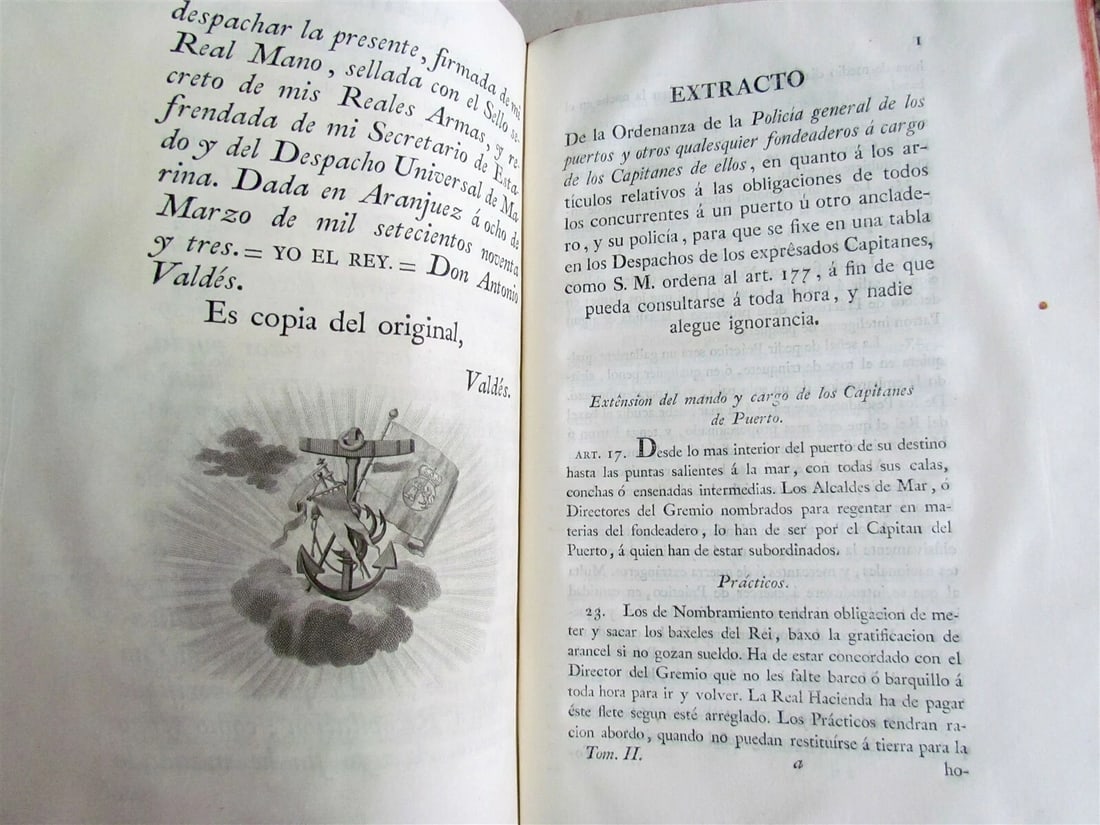 1793 SPANISH codes governing navy in 18th century 2 VOLUMES antique - 5