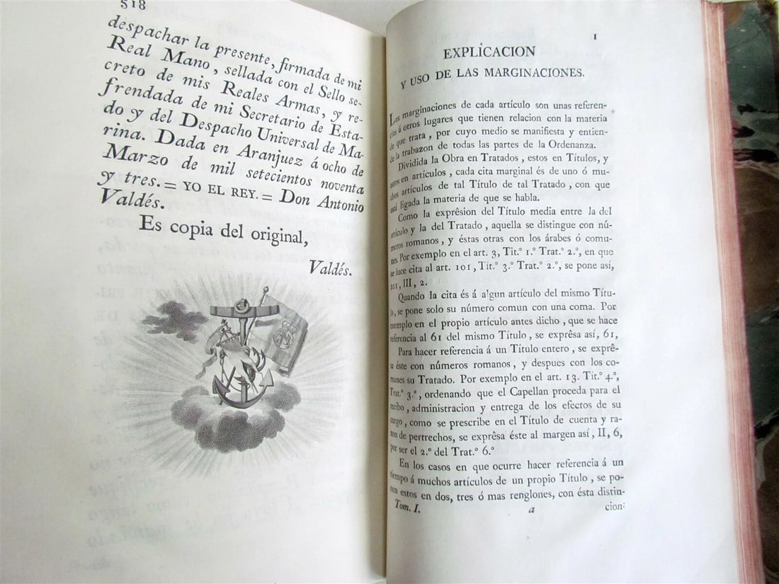 1793 SPANISH codes governing navy in 18th century 2 VOLUMES antique - 7