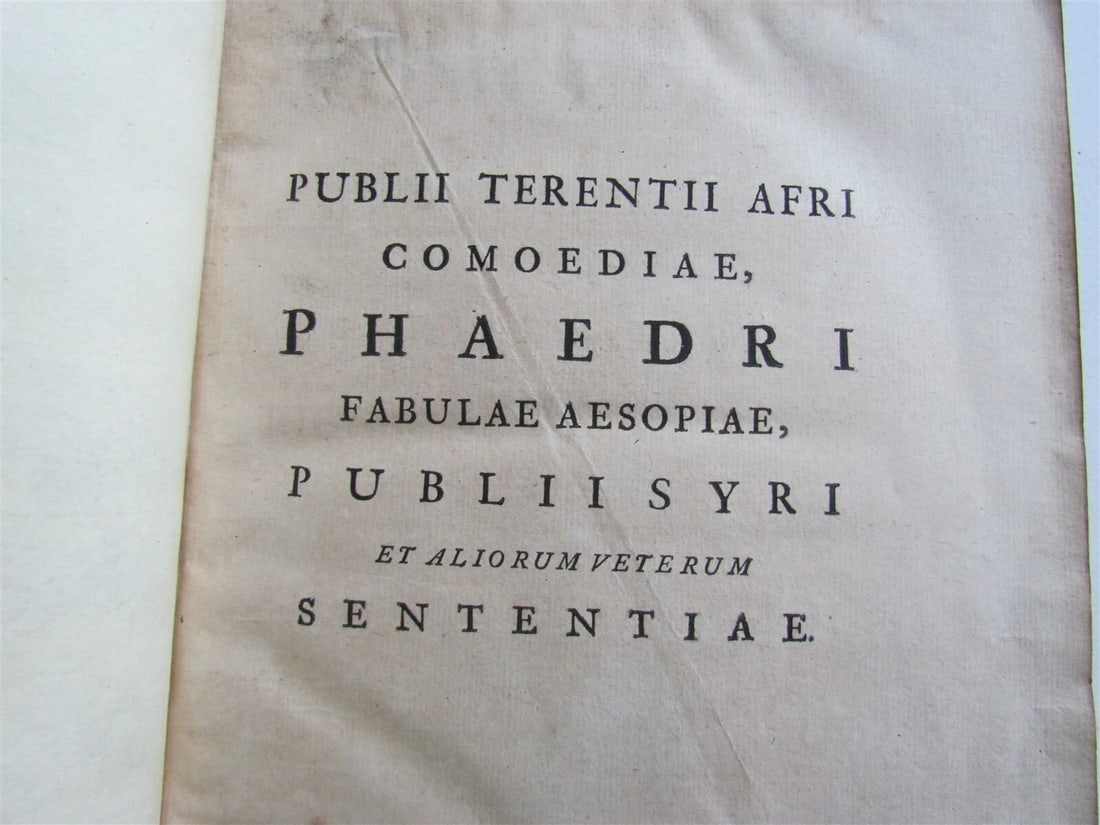 1727 TERENCE COMEDIES POETRY antique Comodiae Publius Terentius Afer - 6