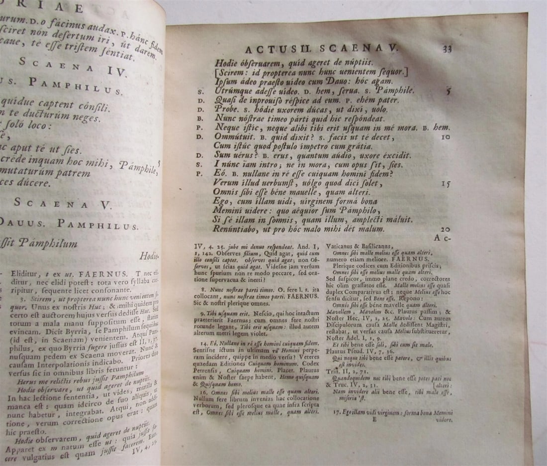 1727 TERENCE COMEDIES POETRY antique Comodiae Publius Terentius Afer - 7