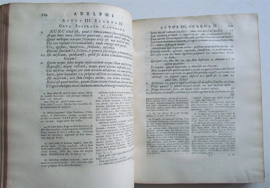 1727 TERENCE COMEDIES POETRY antique Comodiae Publius Terentius Afer - 8