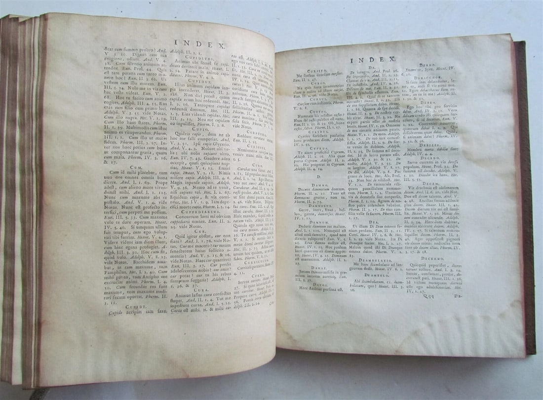 1727 TERENCE COMEDIES POETRY antique Comodiae Publius Terentius Afer - 9