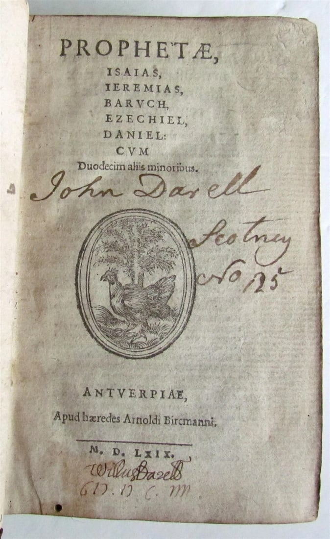 1569 BIBLE Prophetae Isaias Ieremias Baruch Ezechiel Daniel antique 16th CENTURY (1 of 7)
