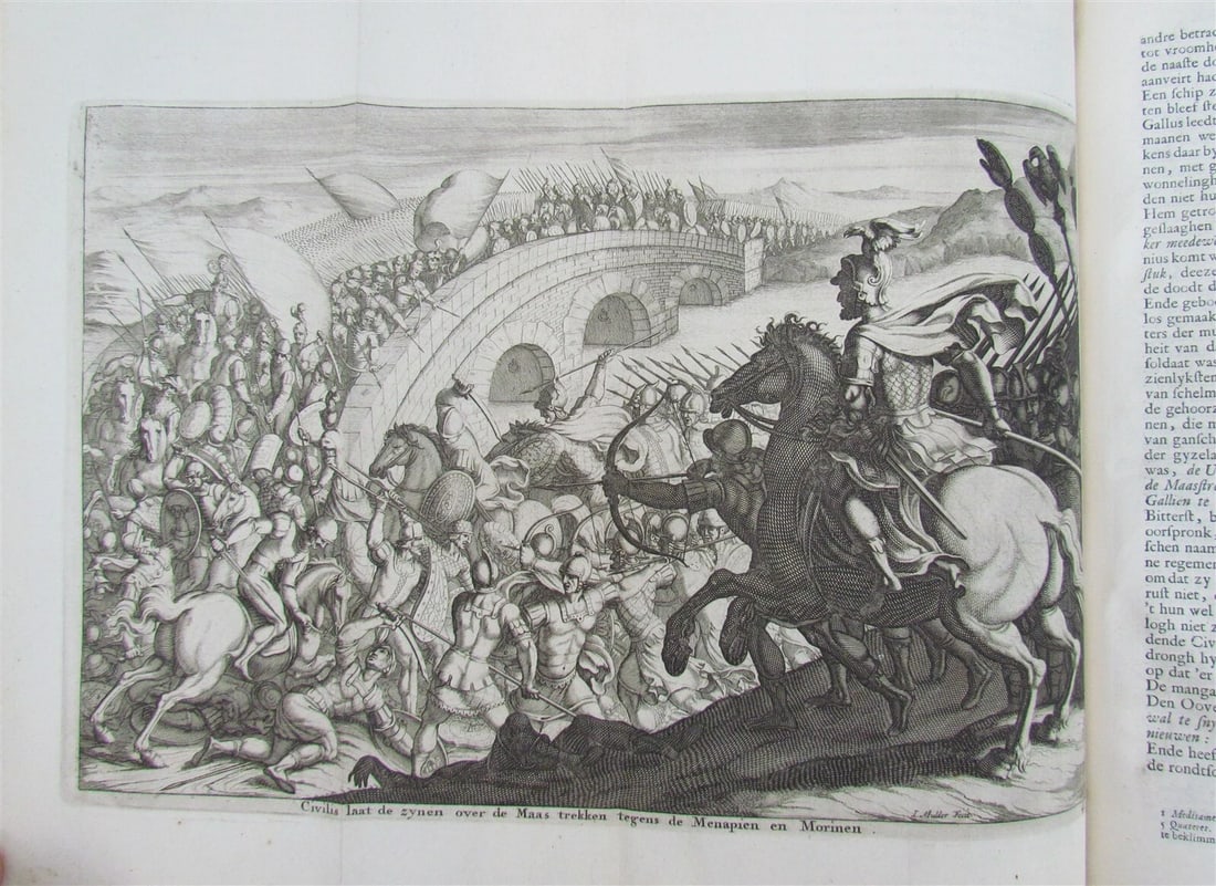 1704 TACITUS WORKS ILLUSTRATED BEAUTIFUL ENGRAVINGS VELLUM BOUND FOLIO ANTIQUE - 10