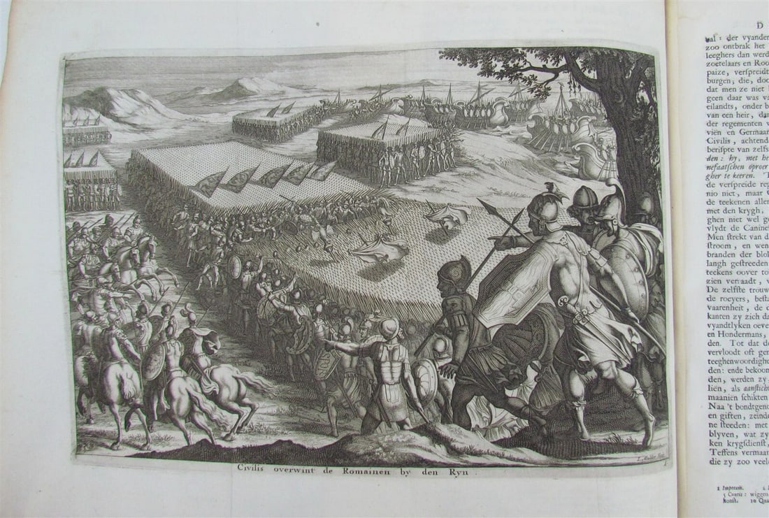 1704 TACITUS WORKS ILLUSTRATED BEAUTIFUL ENGRAVINGS VELLUM BOUND FOLIO ANTIQUE - 12