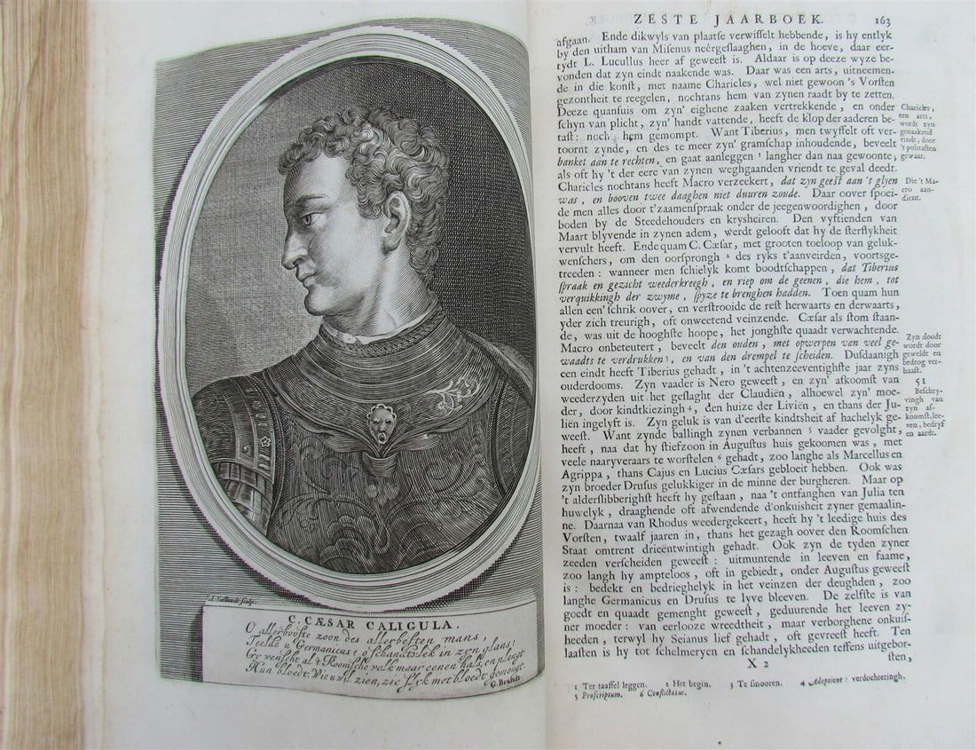 1704 TACITUS WORKS ILLUSTRATED BEAUTIFUL ENGRAVINGS VELLUM BOUND FOLIO ANTIQUE - 5