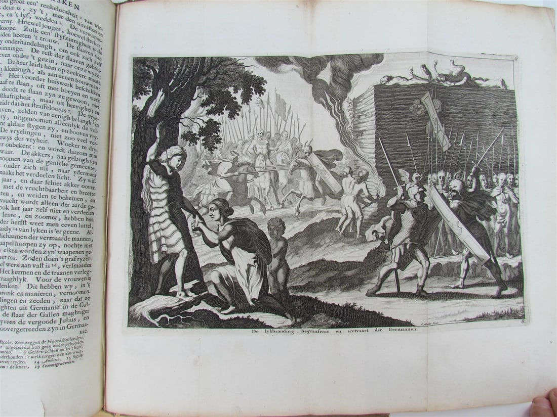 1704 TACITUS WORKS ILLUSTRATED BEAUTIFUL ENGRAVINGS VELLUM BOUND FOLIO ANTIQUE - 7