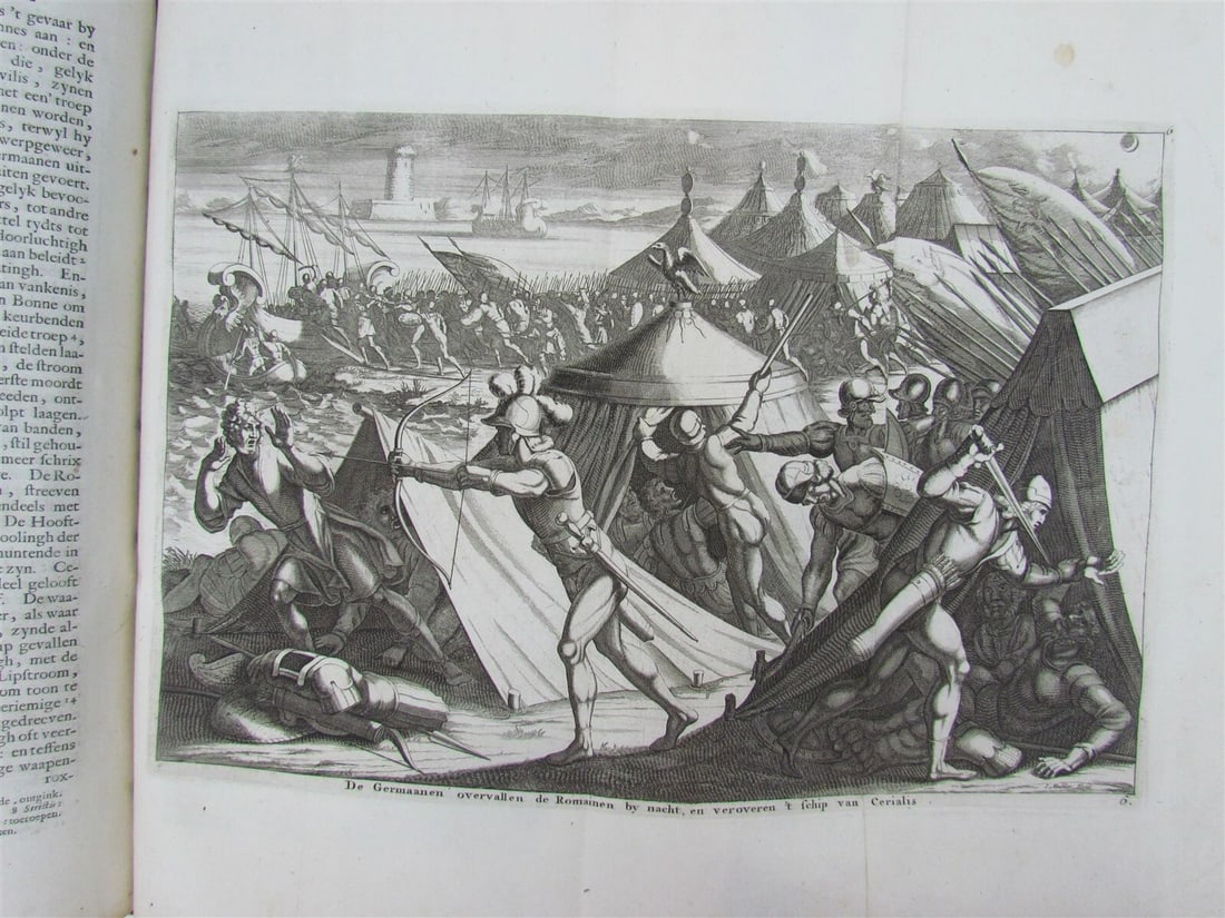 1704 TACITUS WORKS ILLUSTRATED BEAUTIFUL ENGRAVINGS VELLUM BOUND FOLIO ANTIQUE - 8