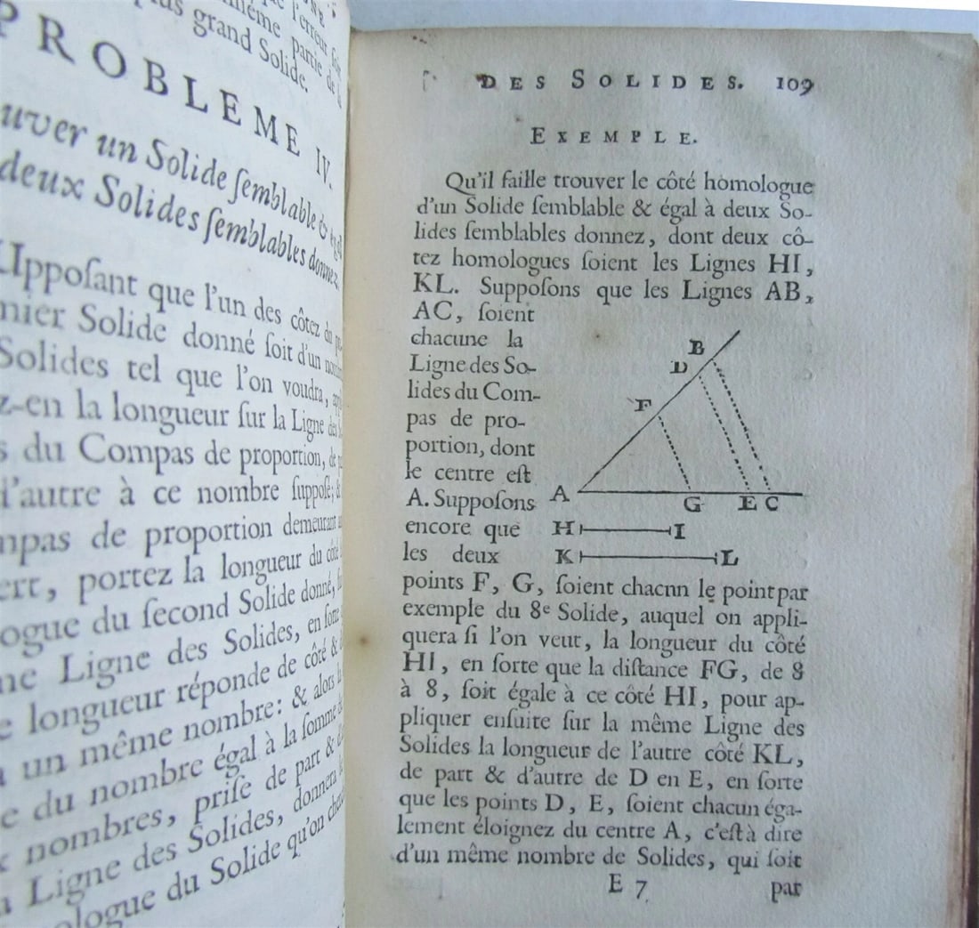 1691 USAGE of COMPASS ILLUSTRATED antique L´USAGE DU COMPAS DE PROPORTION - 11