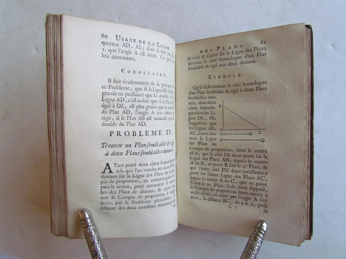 1691 USAGE of COMPASS ILLUSTRATED antique L´USAGE DU COMPAS DE PROPORTION - 5