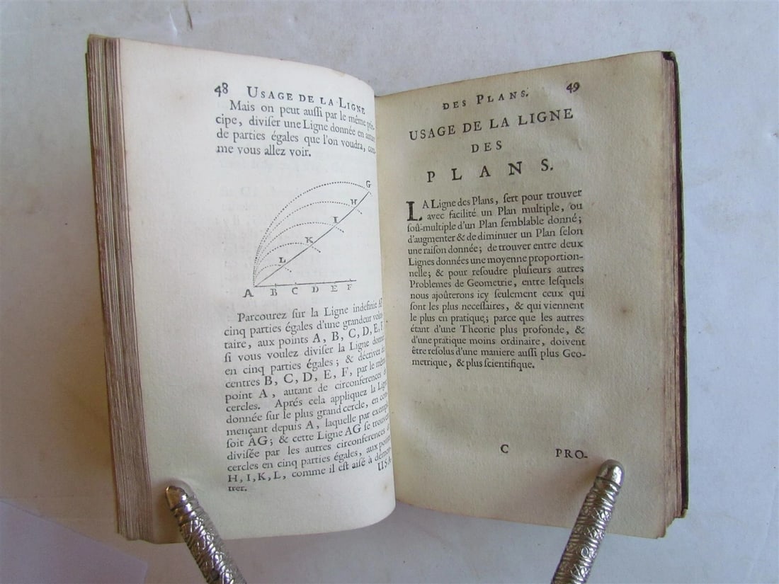 1691 USAGE of COMPASS ILLUSTRATED antique L´USAGE DU COMPAS DE PROPORTION - 6