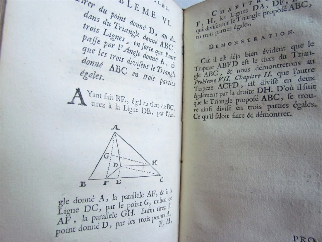 1691 USAGE of COMPASS ILLUSTRATED antique L´USAGE DU COMPAS DE PROPORTION - 8