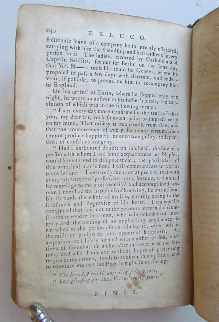 1790 ZELUGO VARIOUS VIEWS of HUMAN NATURE antique AMERICAN EDITION Vol. II - 5