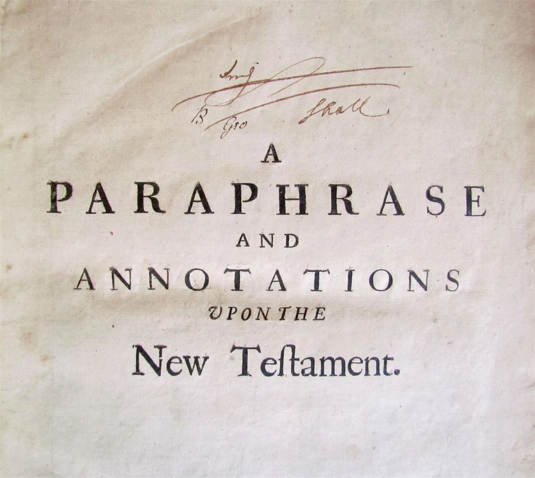 1674-1684 THE WORKES by HENRY HAMMOND 3 volumes antique FOLIOS in ENGLISH - 8
