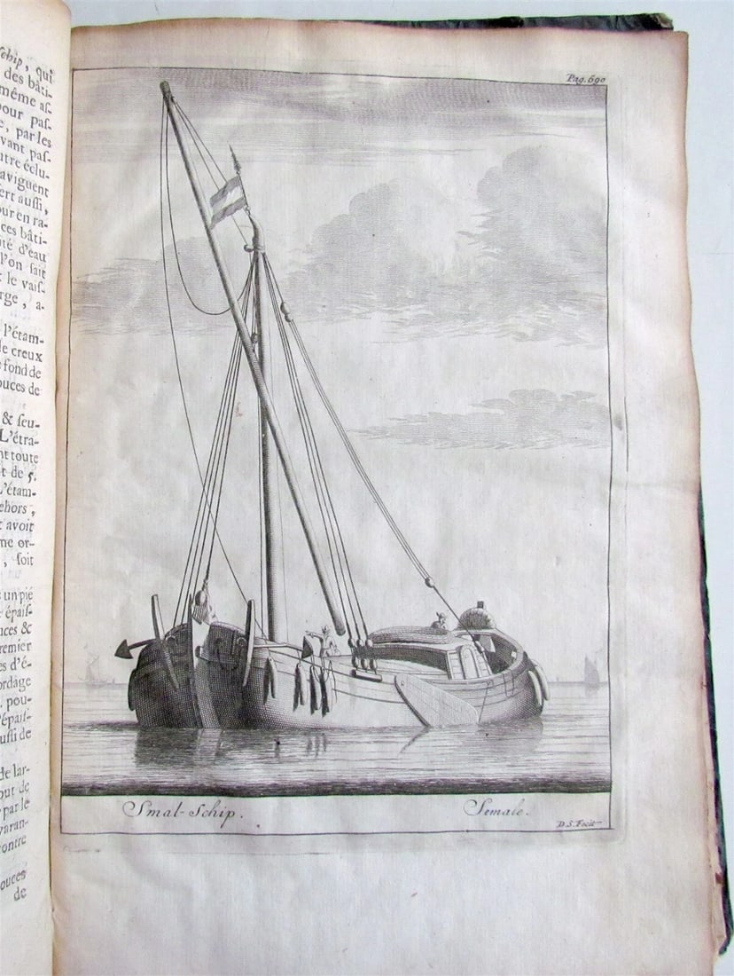 1702 NAVAL DICTIONARY ILLUSTRATED ship architecture maritime terminology antique - 12