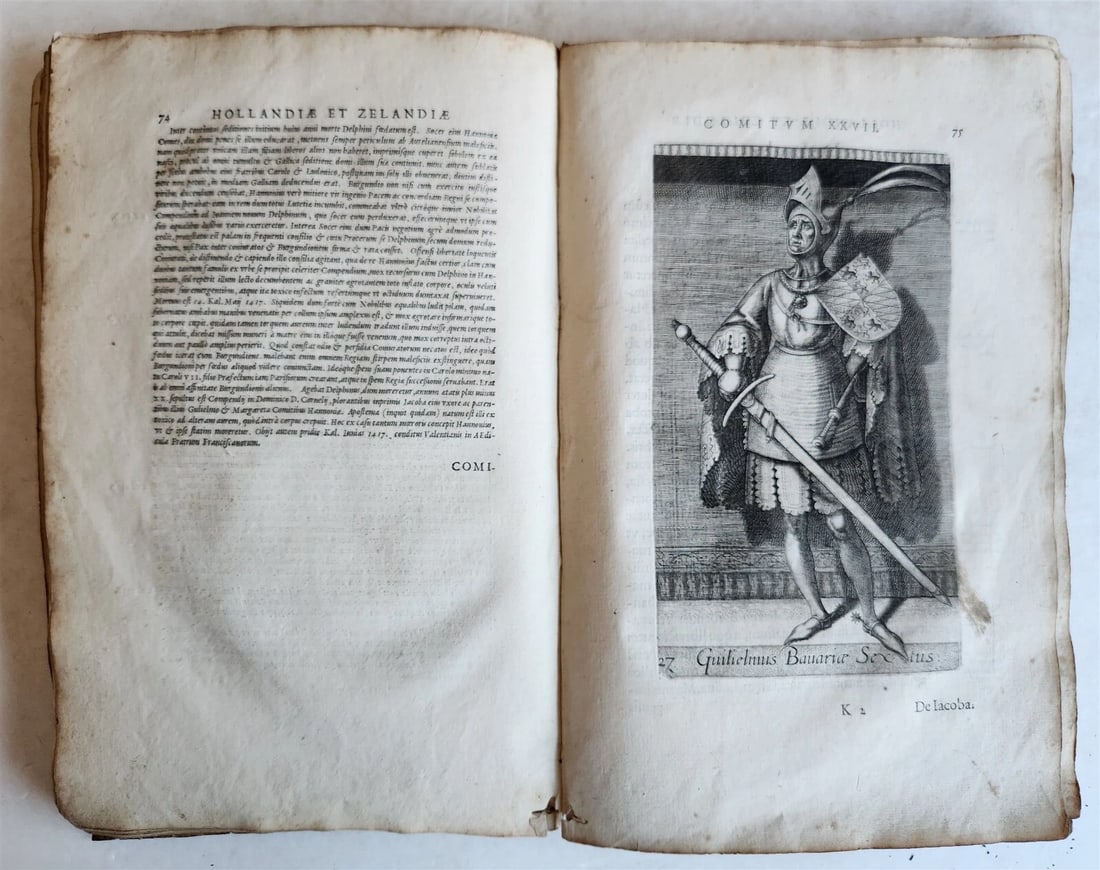 1584 HISTORY of HOLLAND antique ILLUSTRATED vellum bound Netherlands 16th CENT. - 12