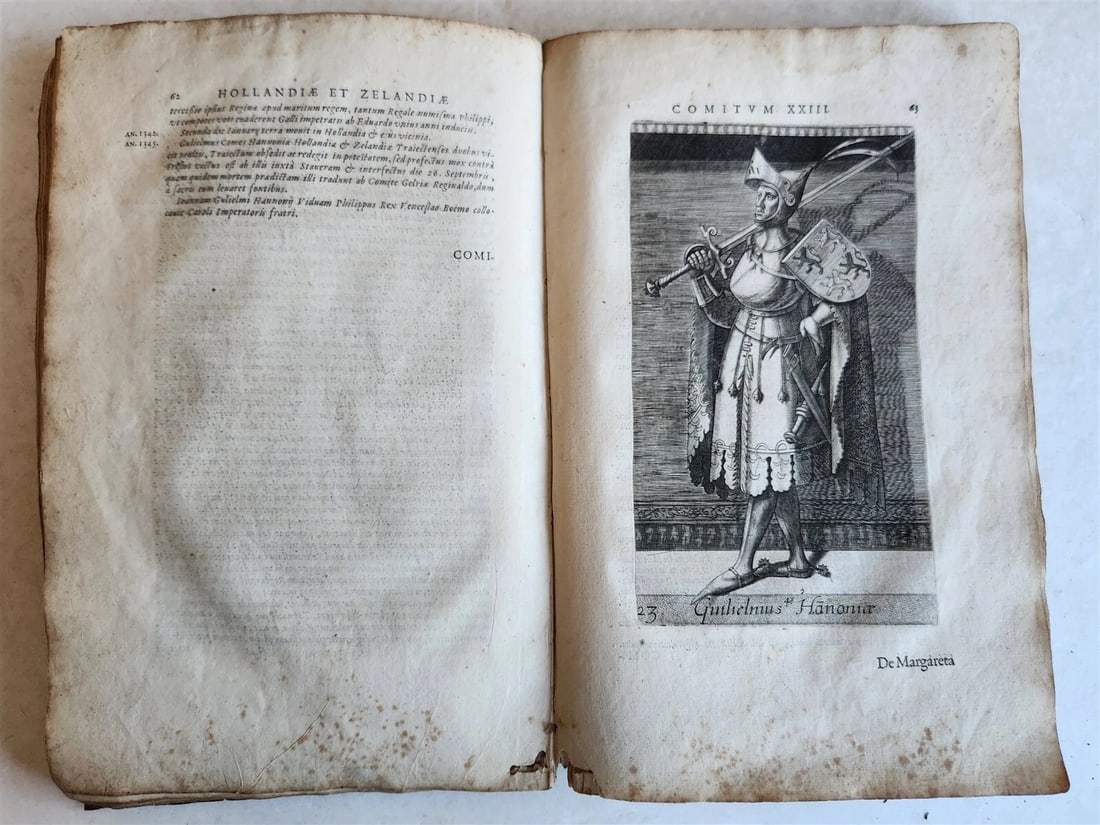1584 HISTORY of HOLLAND antique ILLUSTRATED vellum bound Netherlands 16th CENT. - 16