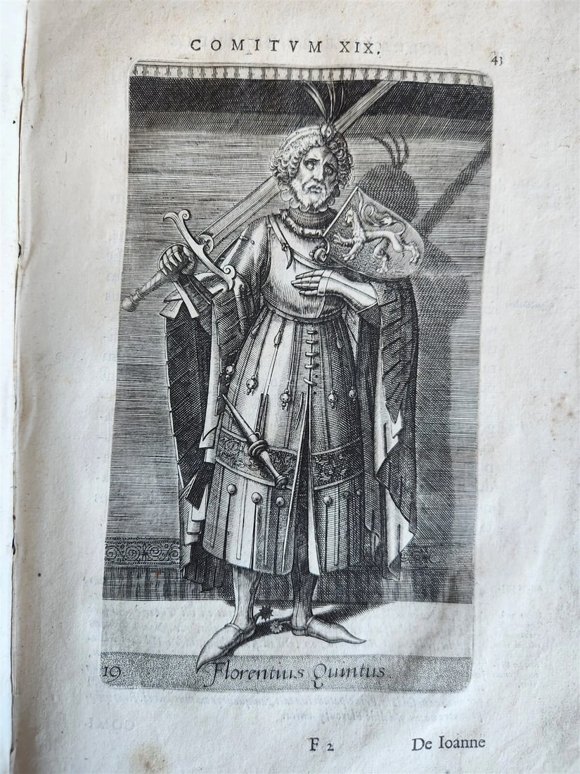 1584 HISTORY of HOLLAND antique ILLUSTRATED vellum bound Netherlands 16th CENT. - 19