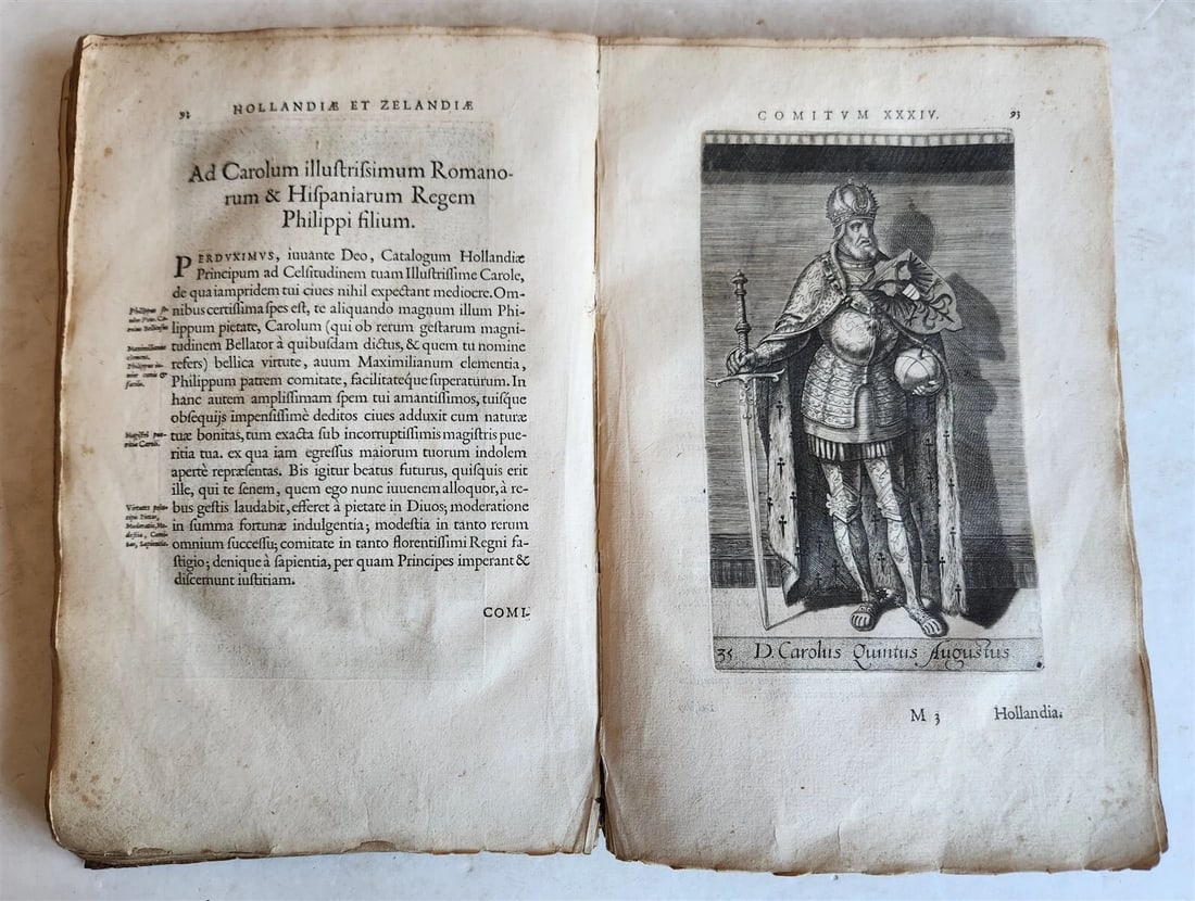 1584 HISTORY of HOLLAND antique ILLUSTRATED vellum bound Netherlands 16th CENT. - 6