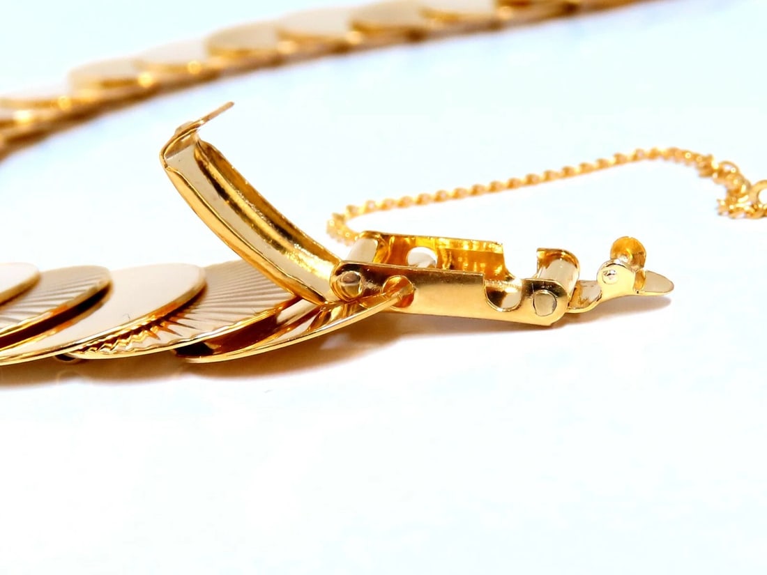 Vintage Circular Disc & Ray Link Bracelet 14kt Gold** - 10