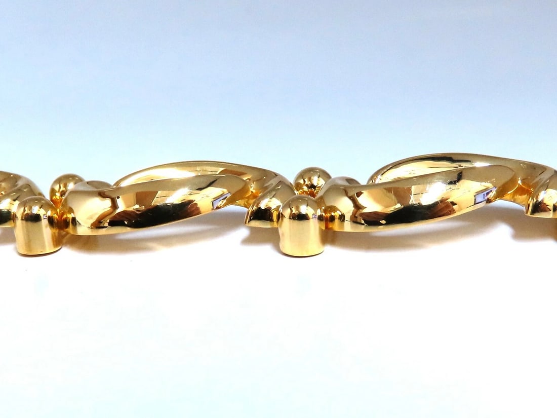 Iconic Link Wide Bracelet 14kt gold** - 5