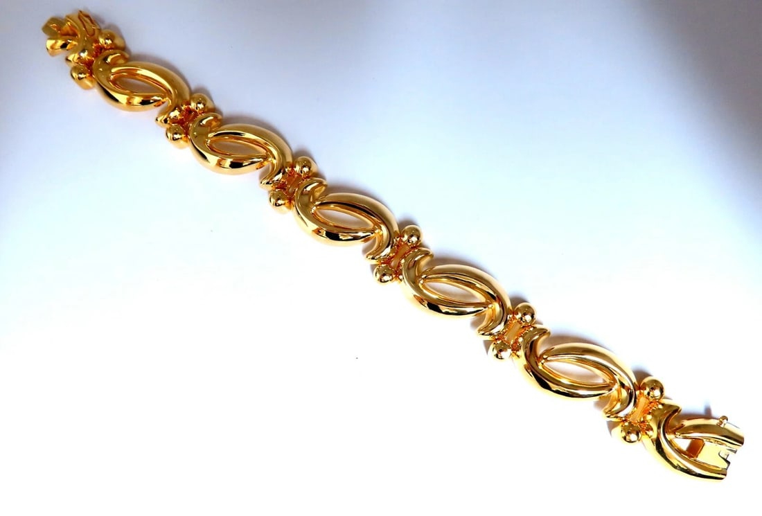 Iconic Link Wide Bracelet 14kt gold** - 6