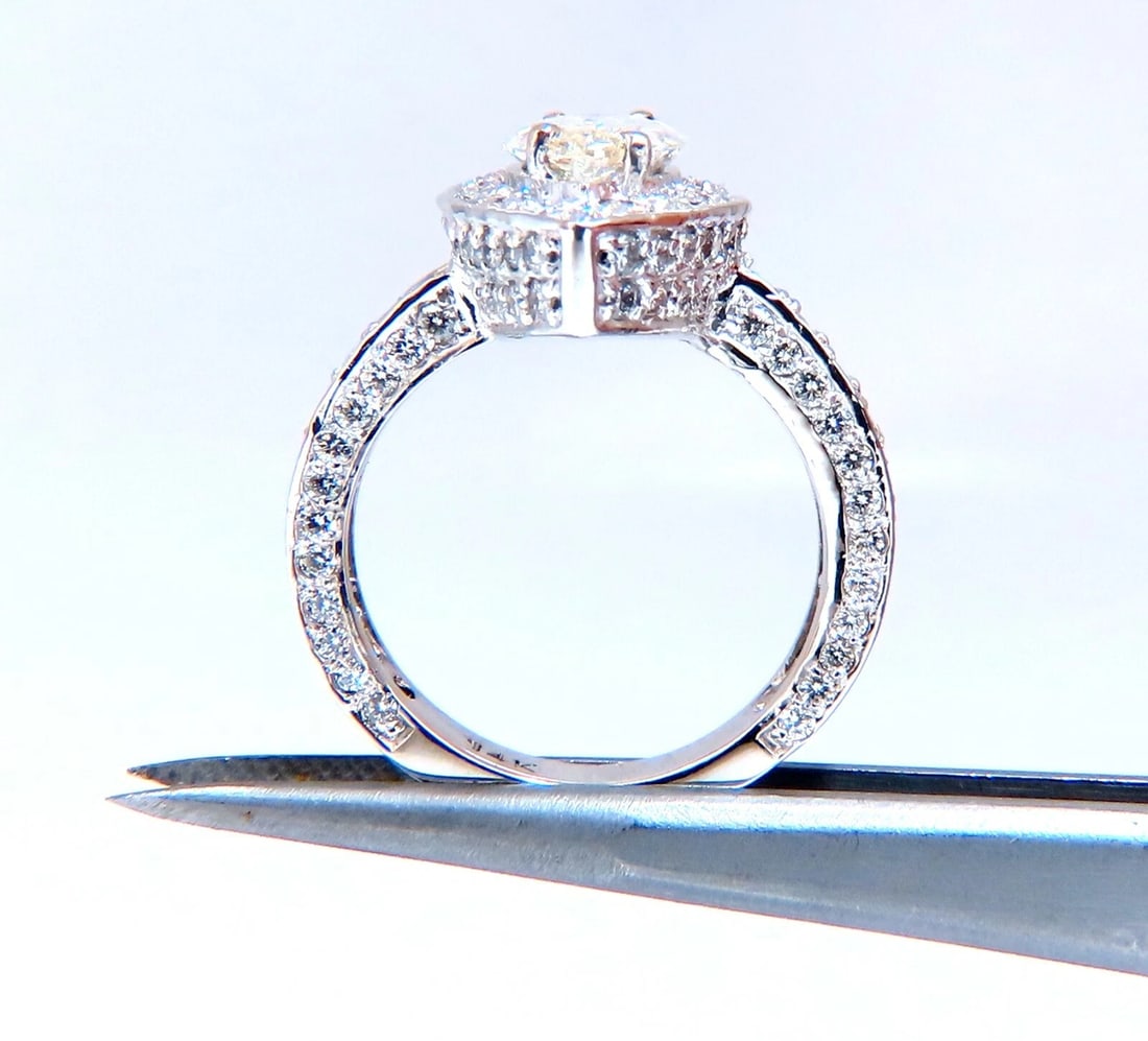 GIA Certified 2.03ct Natural Marquise Diamond Cluster Halo Ring 14kt - 3