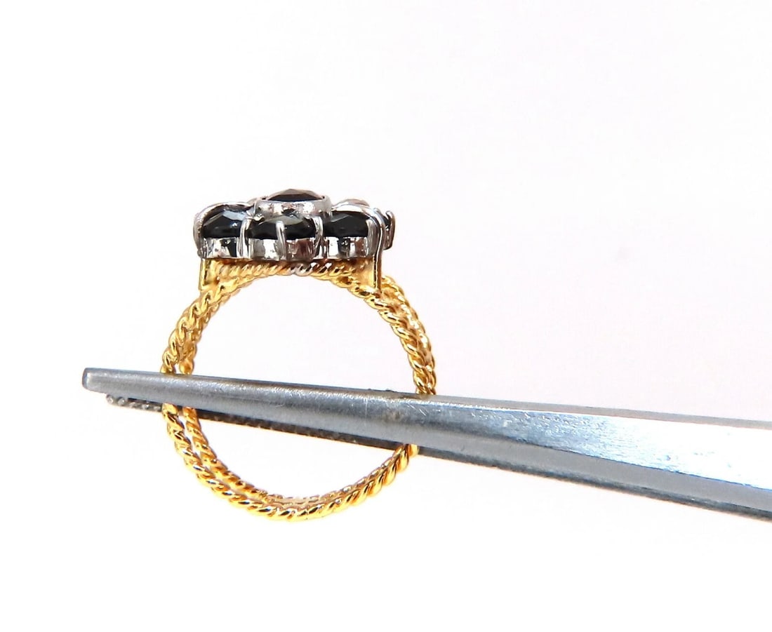 2ct. Natural pear shape and old mine garnets vintage ring 14kt** - 4