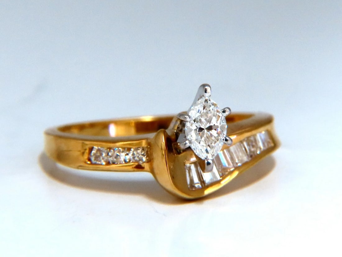 .30ct Natural Marquise Diamond Ring 14kt (1 of 9)