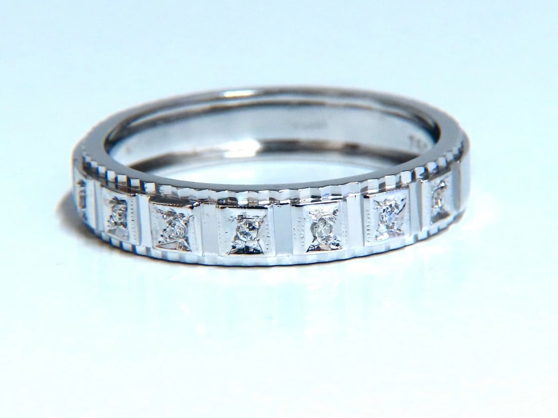 .10ct Diamonds Square Box Mod Deco Mens Ring 14kt Size 11 (1 of 5)