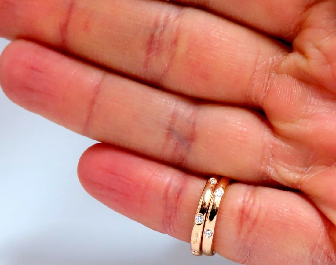 .26ct Round Diamonds Twin Bands Ring 18kt - 4