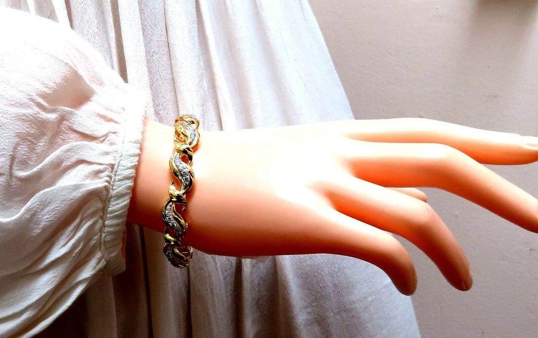 10.30Ct Natural Gem-Line Spinel Emerald Sapphire Ruby Diamond Bracelet 14Kt** - 3