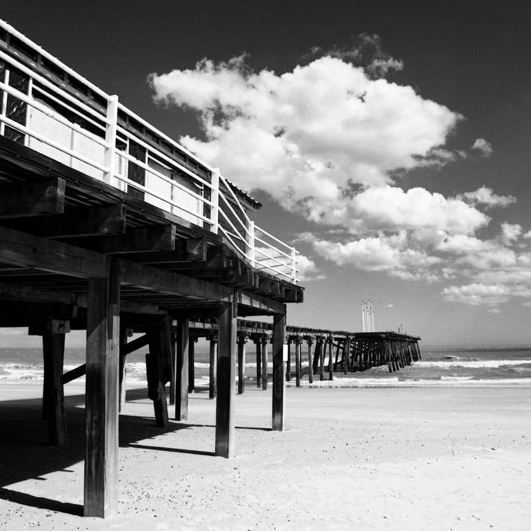 Dramatic Sky, Lowestoft Pier, Suffolk - Silver Gelatin: Title: Dramatic Sky, Lowestoft Pier, Suffolk - Silver Gelatin Photograph - Limited Edition of 10 Artist: Paul Cooklin Origin: United Kingdom Medium: Photography, Gelatin on Paper Dimensions: 16 W x 20