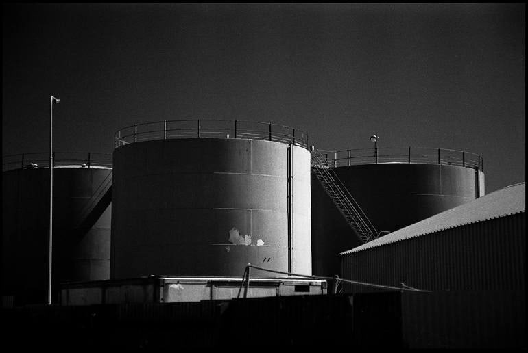 Gas Works, Lowestoft, Suffolk - Silver Gelatin: Title: Gas Works, Lowestoft, Suffolk - Silver Gelatin Photograph - Limited Edition of 10 Artist: Paul Cooklin Origin: United Kingdom Medium: Photography, Gelatin on Paper Dimensions: 16 W x 20 H x 0.1