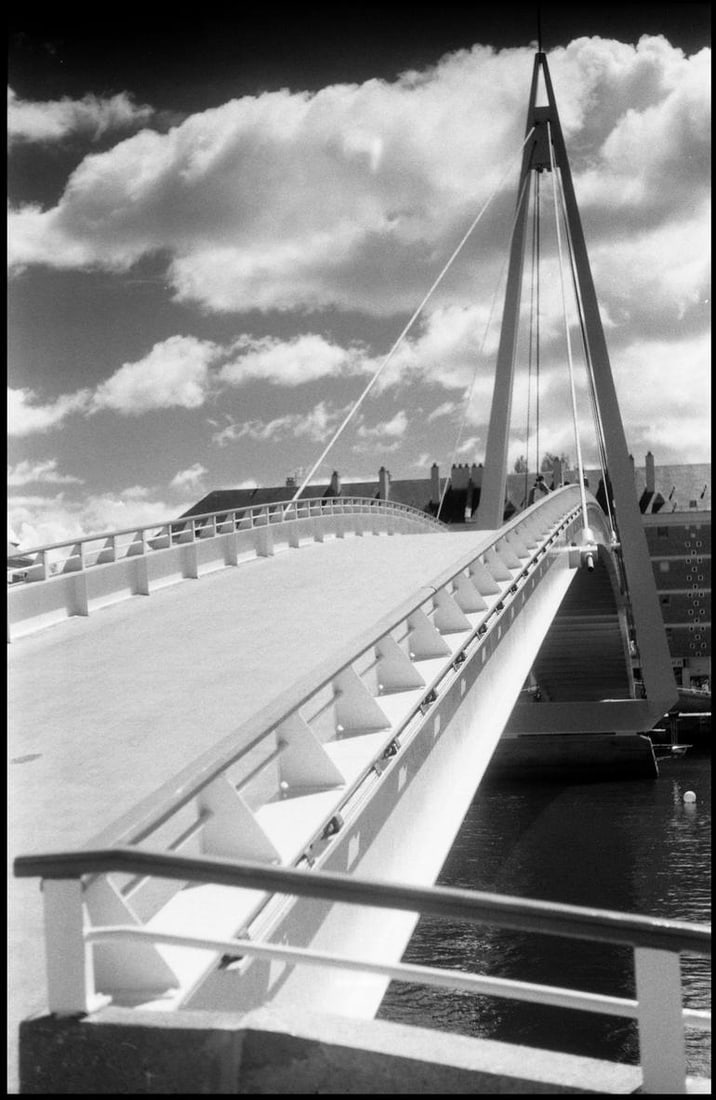 Bridge, Le Havre [Infrared Film] France - Silver Gelatin: Title: Bridge, Le Havre [Infrared Film] France - Silver Gelatin Photograph - Limited Edition of 10Artist: Paul CooklinOrigin: United KingdomMedium: Photography, Gelatin on PaperDimensions: 16 W x 20