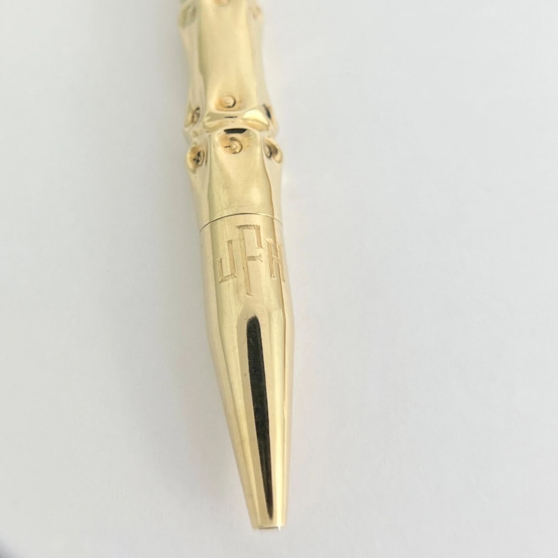 Vintage 1940's Louis Tamis Bamboo Pen and Pencil Set 14K Yellow Gold, 52.11 Gram - 8