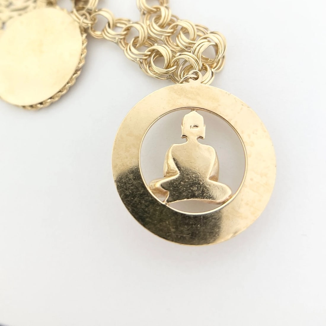 Vintage 1950's Flower Cupid Baby Shoes Charm Bracelet 14K Yellow Gold, 72.44 Gr - 13