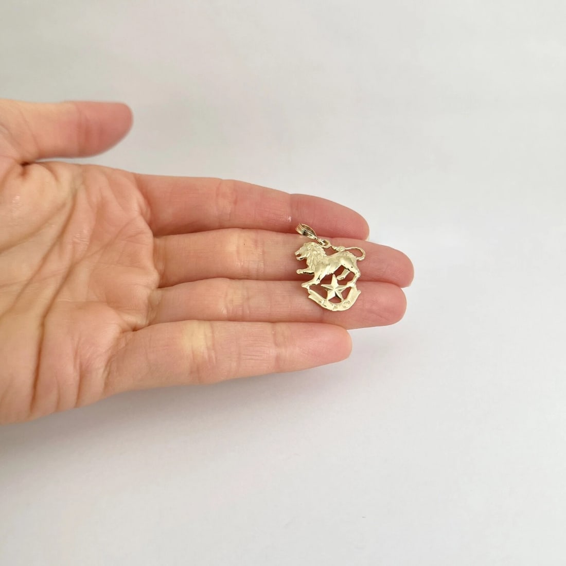 Leo Lion Zodiac Pendant Charm 10K Yellow Gold, 1.60 Grams - 4
