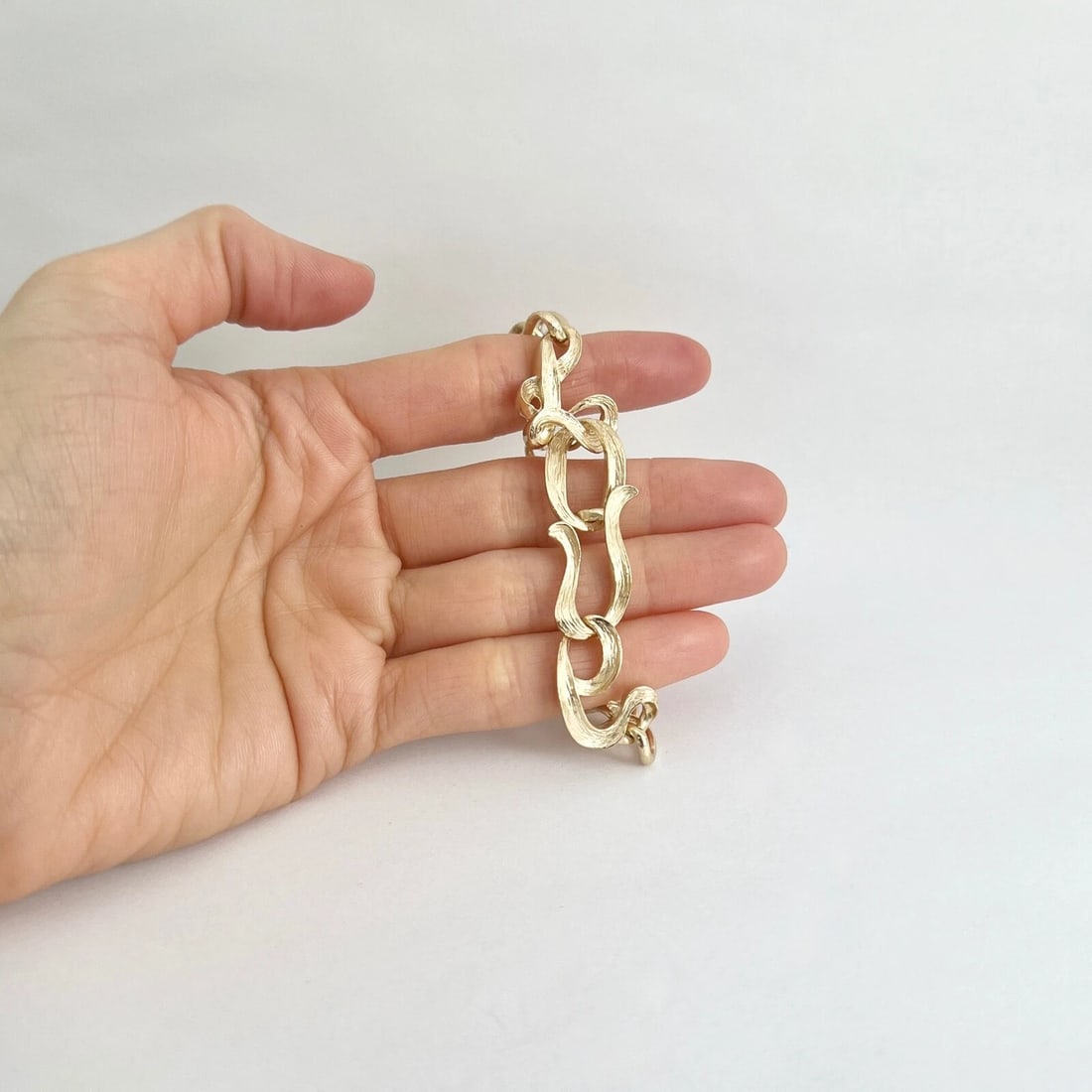 Estate LOVE Chain Link Bracelet 14K Yellow Gold 28.90 Grams - 2