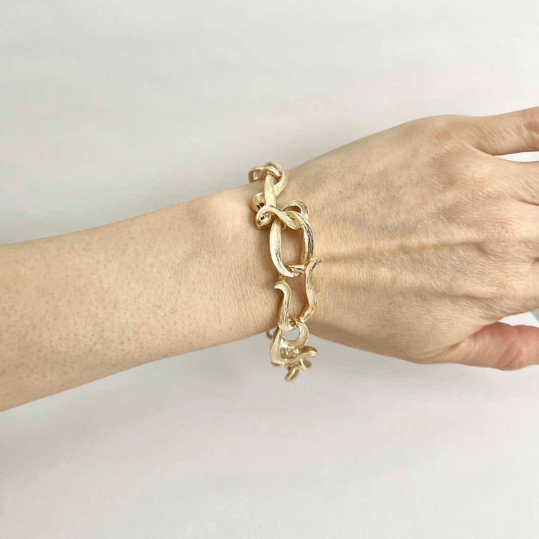 Estate LOVE Chain Link Bracelet 14K Yellow Gold 28.90 Grams - 3