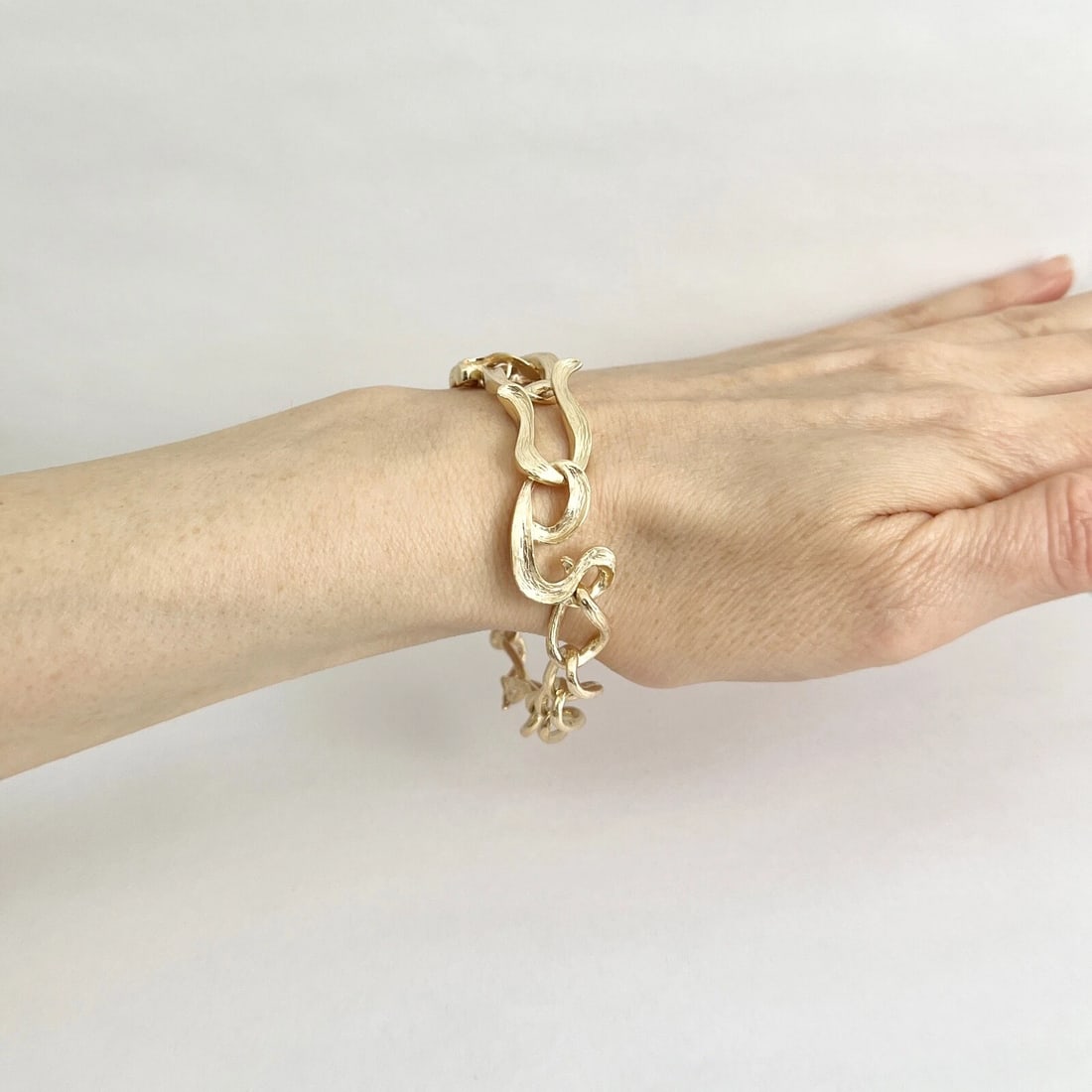 Estate LOVE Chain Link Bracelet 14K Yellow Gold 28.90 Grams - 5