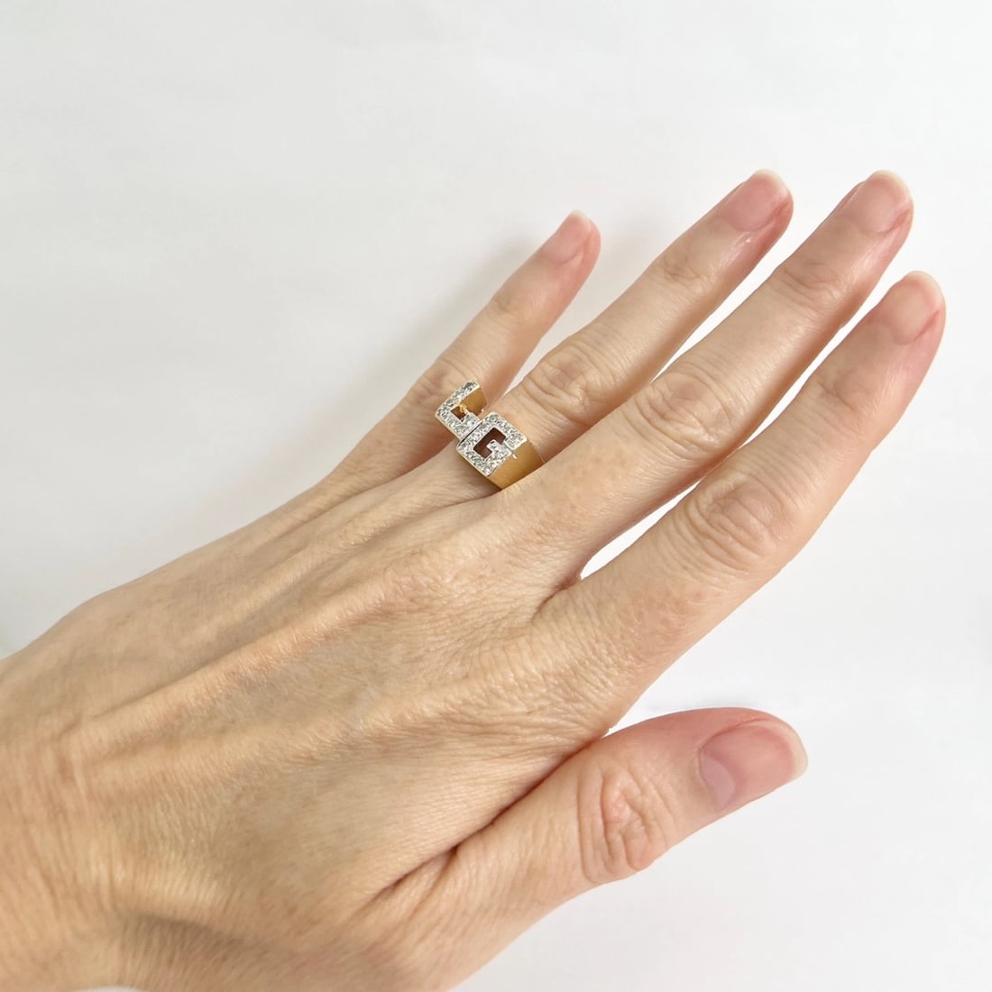 Letter LG Initial Diamond Ring 14K Yellow Gold, 7.90 Grams - 3