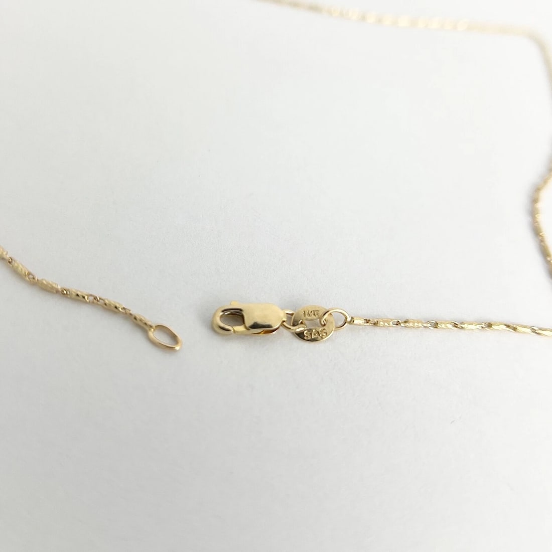 Thin Rounded Barrel Chain Necklace 14K Yellow Gold, 18.5 Inches, 1.1 mm, 3.58 Gr - 7