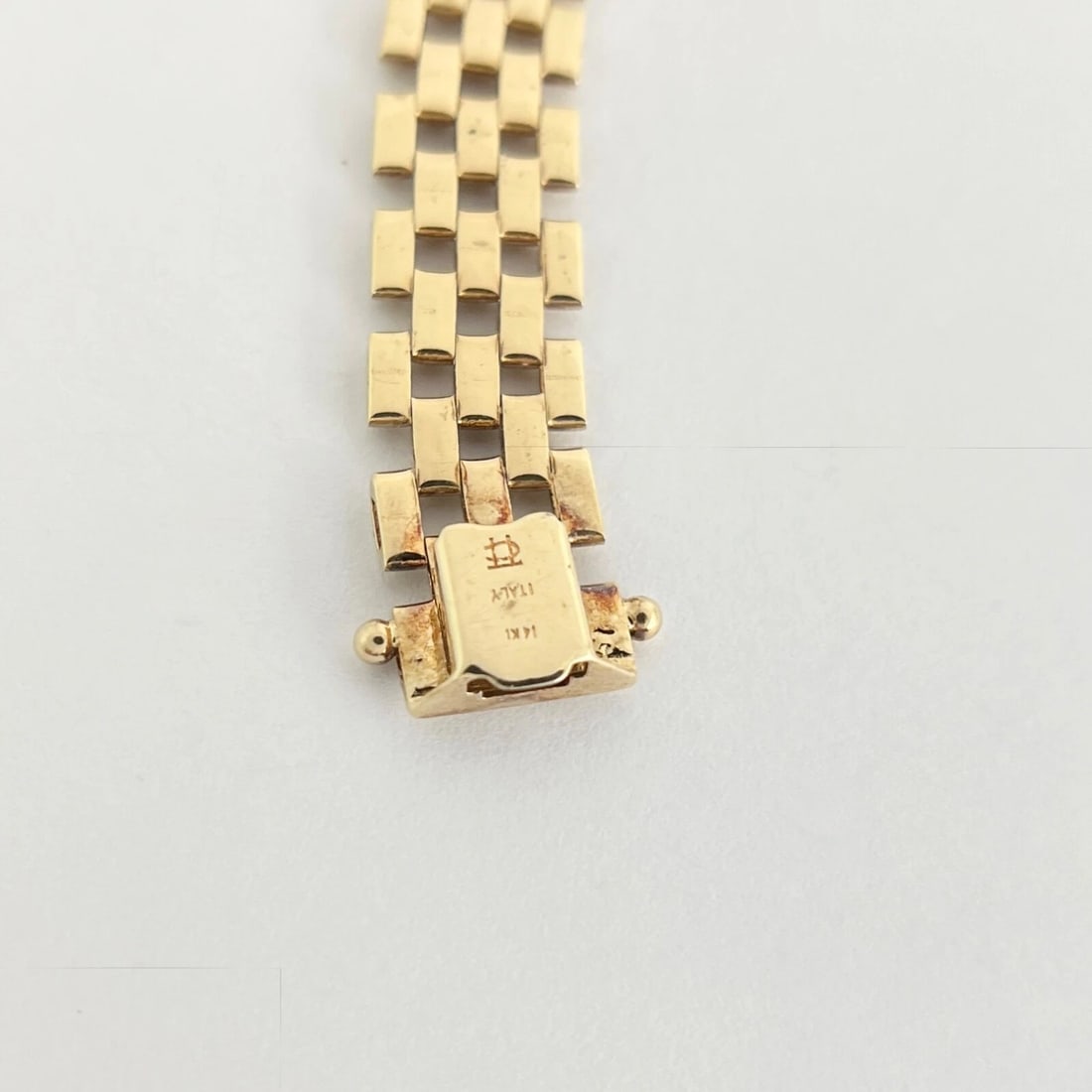 Italian Panther Chain Link Bracelet 14K Yellow Gold, 7.25 Inches, 15.70 Grams - 8